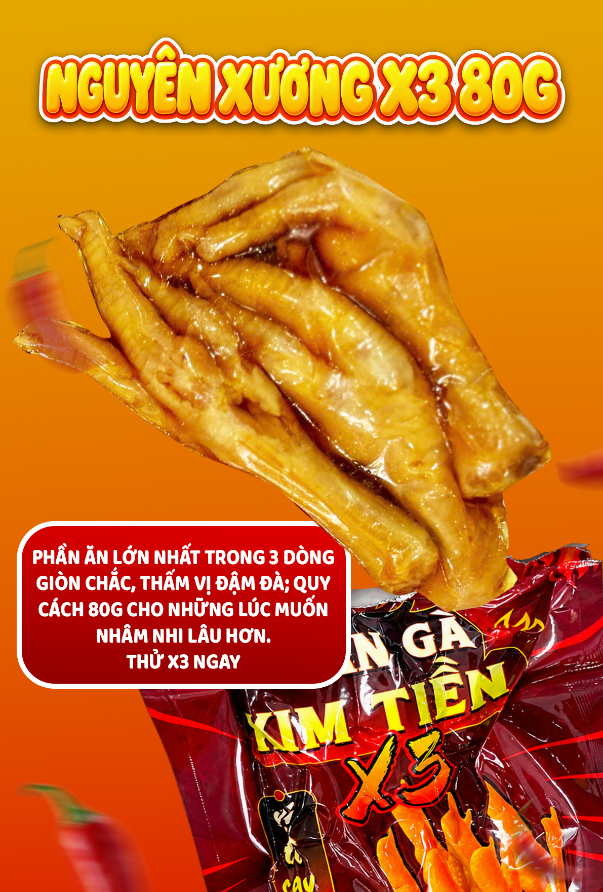 Ảnh 8 – Chân gà Kim Tiền X3 80g