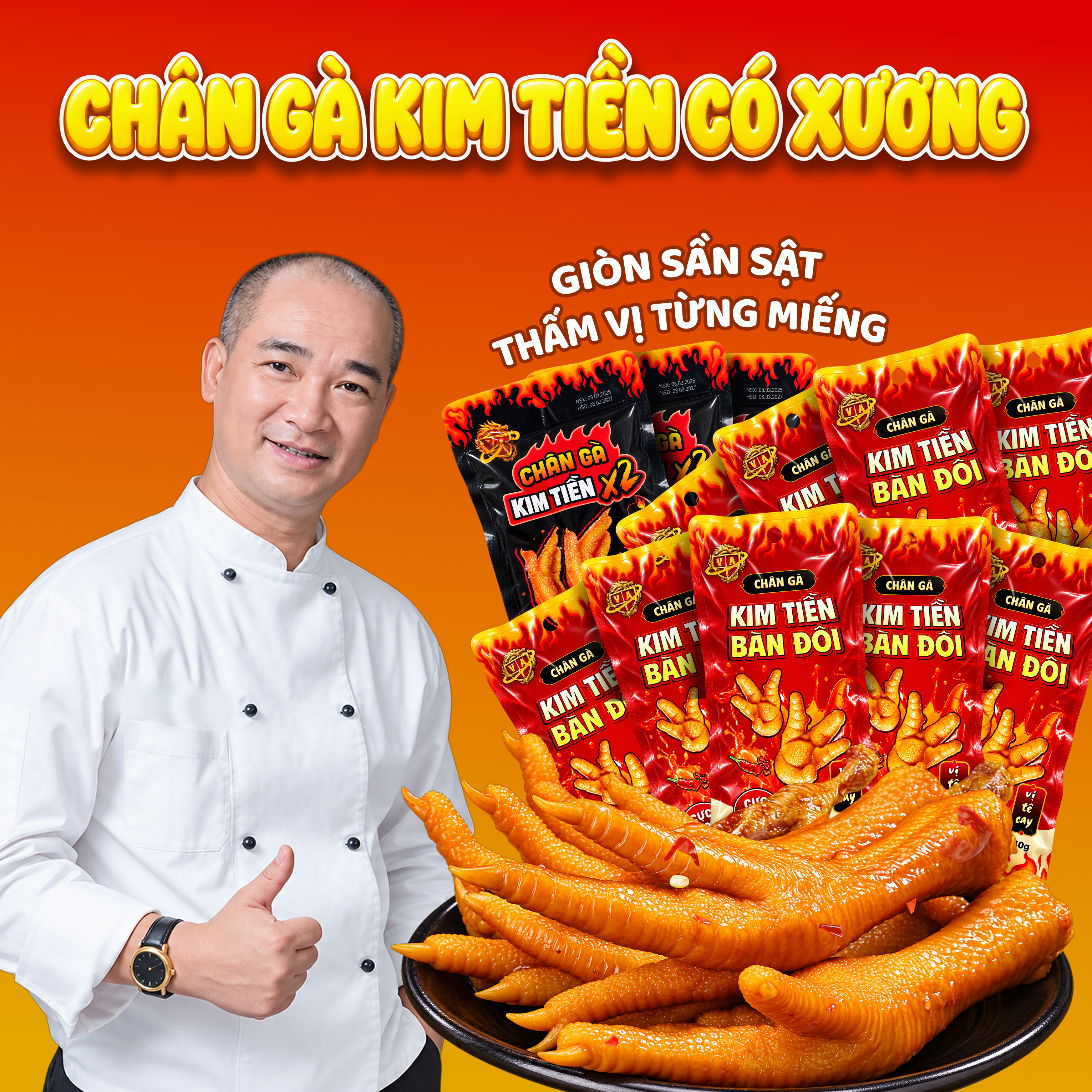 Chân gà Kim Tiền có xương – Chef Hải